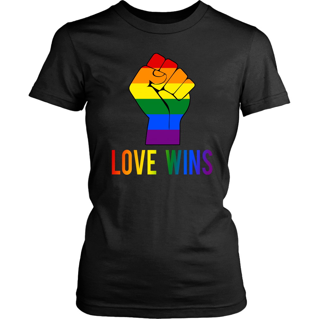 Love Wins Closed Fist Shirt, LGBT Shirt, Gay Pride Shirt - Dashing Tee