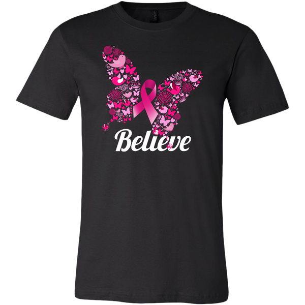 Breast Cancer Awareness Shirt, Believe Butterfly Shirt - Dashing Tee