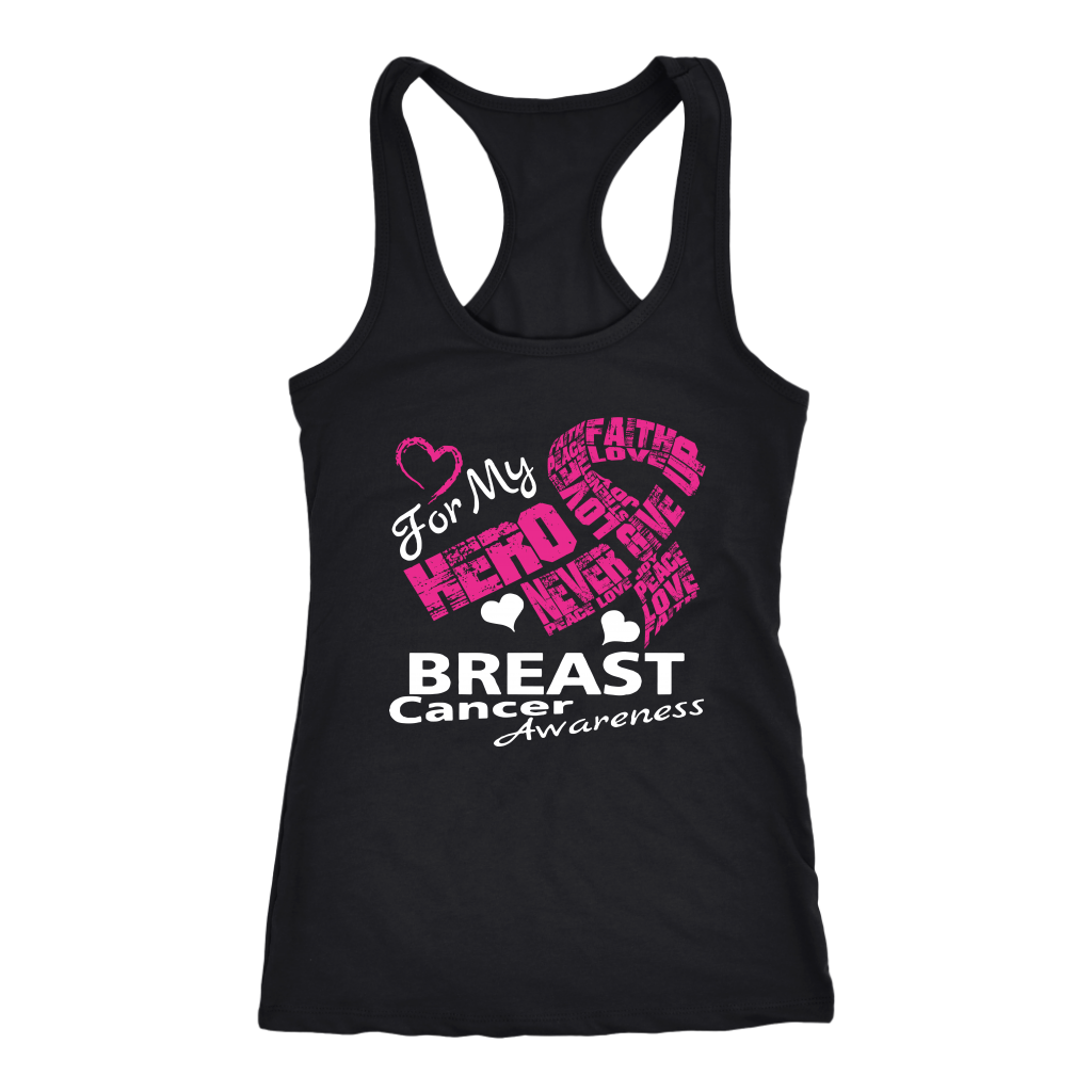 Breast Cancer Awareness Shirt, For My Hero Never Give Up Shirt ...