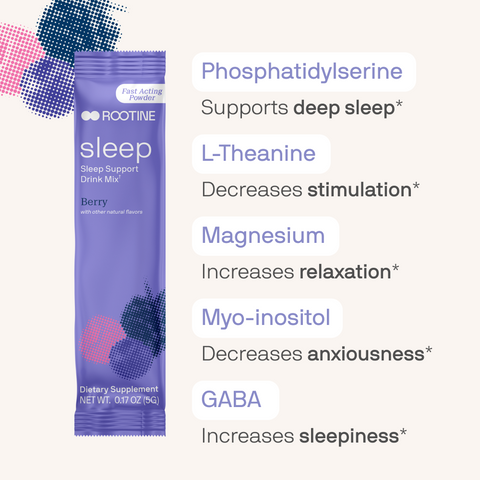 Rootine's Sleep support drink mix ingredients#size_24pk