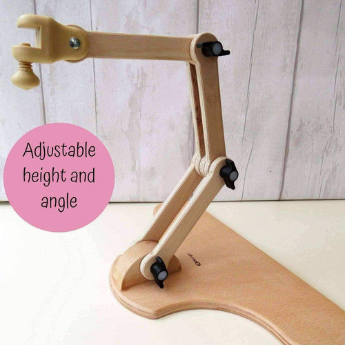 Nurge Adjustable Embroidery Hoop Stand, Adjustable Wooden Embroidery Table  Stand, Cross Stitch Pattern Stand, Embroidery Seat Frame 