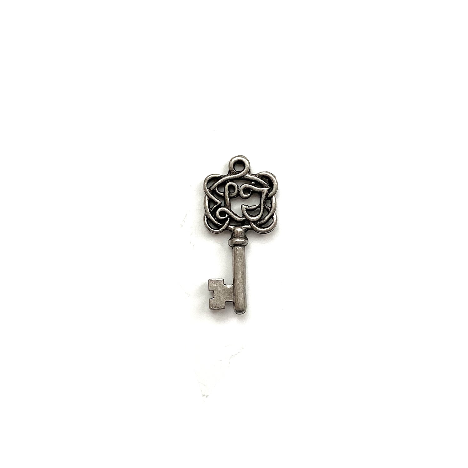 Antique Pewter Key Charm