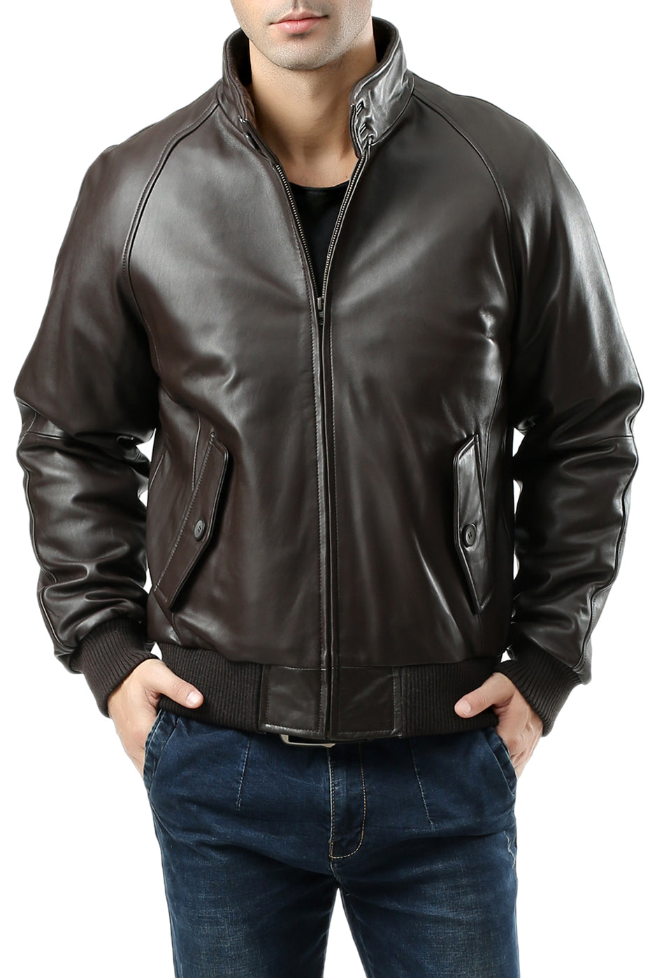 Landing Leathers Men WWII Lambskin Leather Bomber Jacket