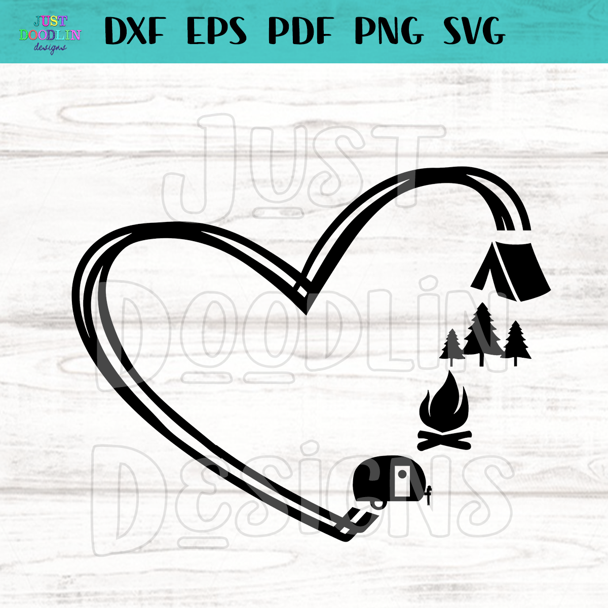 Download Heart Camping Love SVG file - Just Doodlin Designs