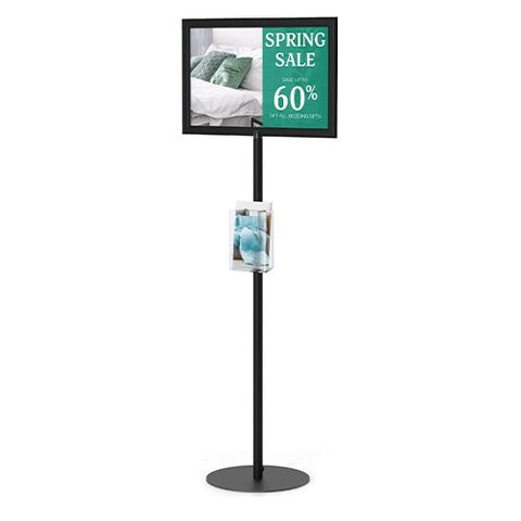 24x36 Modern Poster Display Stand with Top Load Sign Holder, Portable  Single-Sided Pedestal Sign Stand