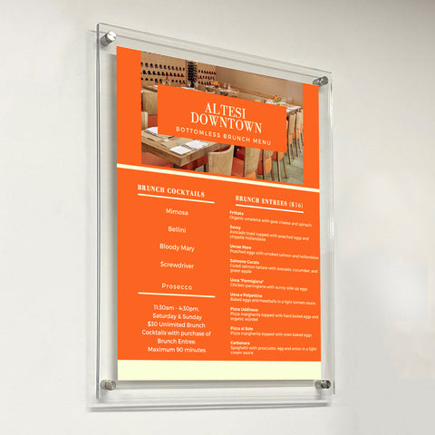 Wall Mount Poster Display with 30 Panels