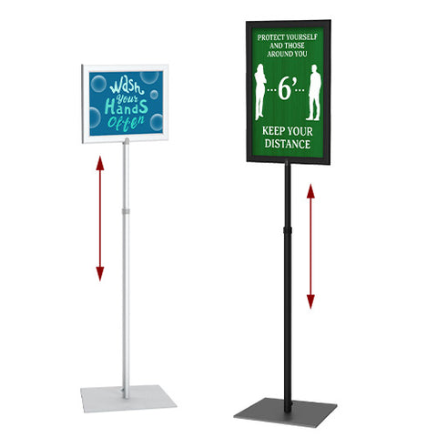 Blulu 4 Pack Sign Holder Stand 24'' x 32'' Heavy Duty Poster Banner Stand  for Display Poster Sign Stand Double Side Poster Holder with Non Slip Bases