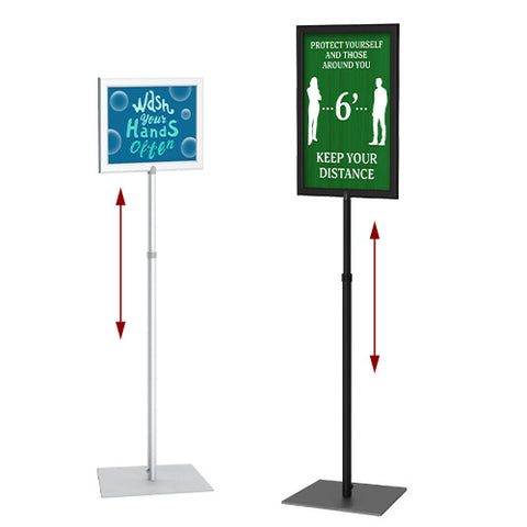 Tall 22x84 Large Poster Floor Stand with 13 or 21 Lb Weighted Base Sign