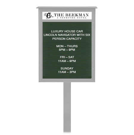 Outdoor Enclosed Letter Board | Single Door Message Display Cases 10+ Sizes  and Custom