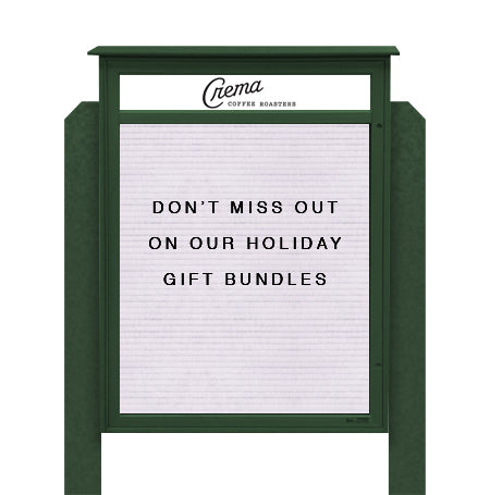 16 x 34 Standing Outdoor MINI Message Center Letter Board with Header –  OutdoorDisplayCases