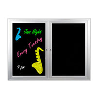 Outdoor Enclosed Marker Boards with Light 2 and 3 Door
