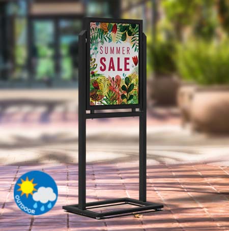 Pedestal Enclosed Outdoor Display Cases 8.5x11, 11x17, 18x24, 22x28 –  SwingFrames4Sale