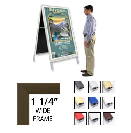 A-Frame 40x60 Sign Holder  Snap Frame BOLD 2 1/2 Wide FREE Shipping –  FloorStands