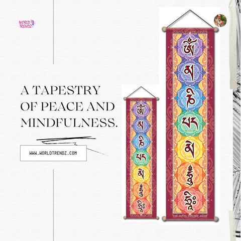 12" x 48" Large Om Mani Padme Hum Affirmation Banners