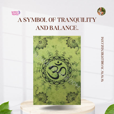 OM Lotus Corners Design Green Tapestry