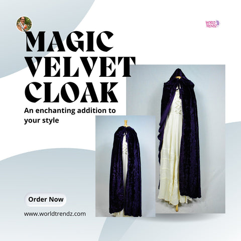 Purple Color Magic Velvet Cloak