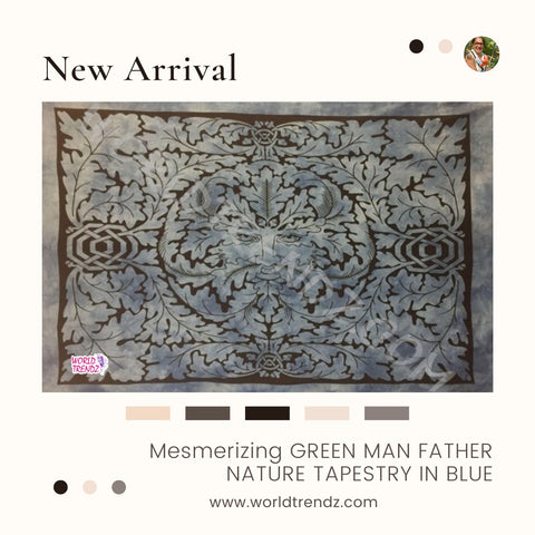 Green Man: Father Nature's Blue Tapestry