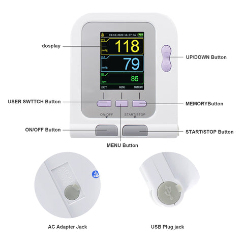 CONTEC Infant Blood Pressure Monitor Contec08A+Bundled SPO2 PROBE Soft