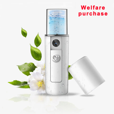 Compra de bienestar: nano instrumento de belleza portátil de mano, spray hidratante facial, carga USB