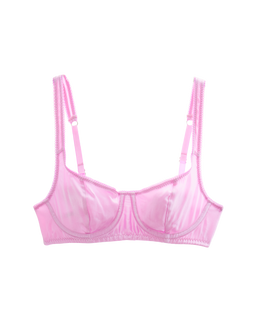 The Gita silk bra in pink.