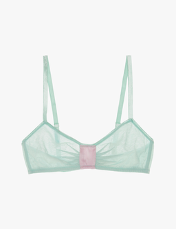 a light blue cotton bra with silk insert by Araks