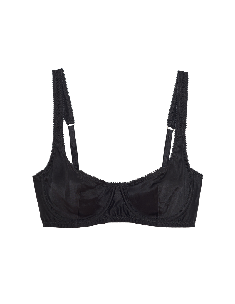 black silk underwire bra by Araks