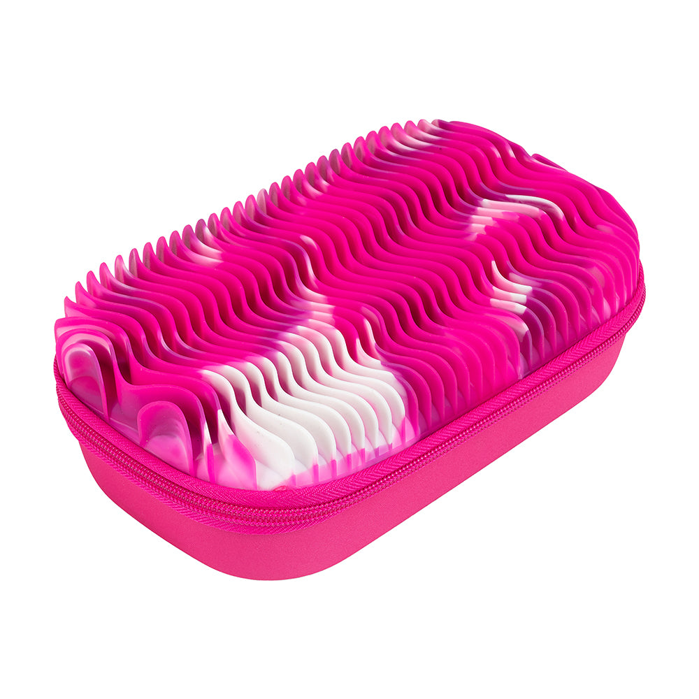 Image of Zipit Wavey Silicone Top Storage Box - Pink