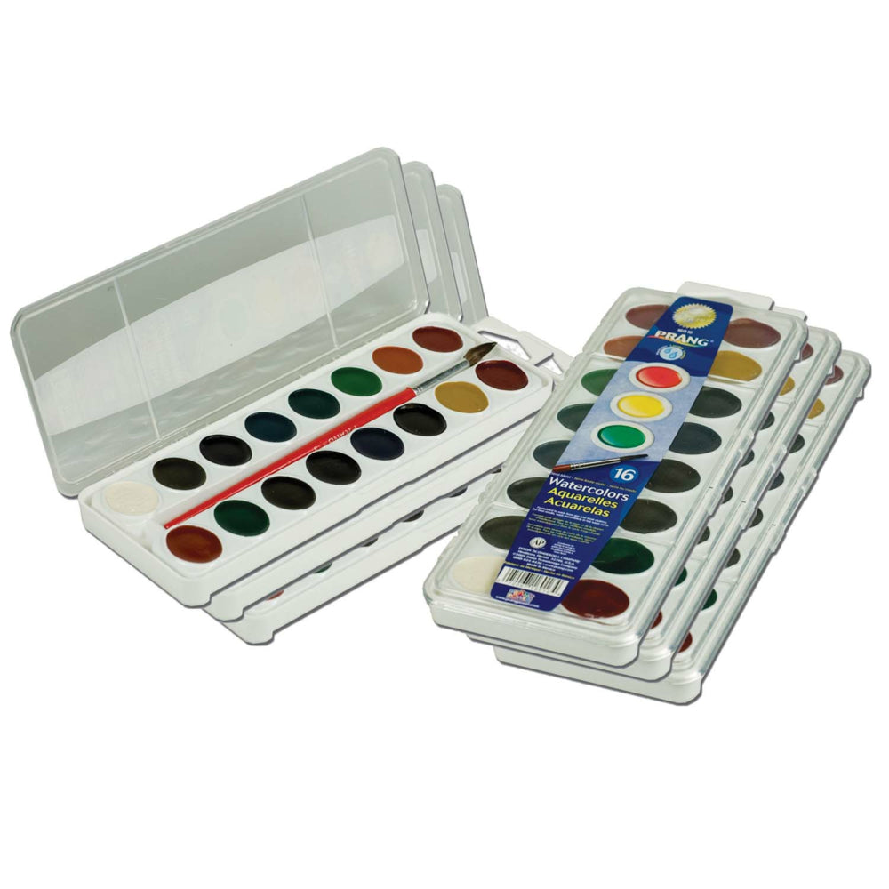 Image of Prang Semi-Moist Washable Water Colour Set - 16 Colours - 6 Sets