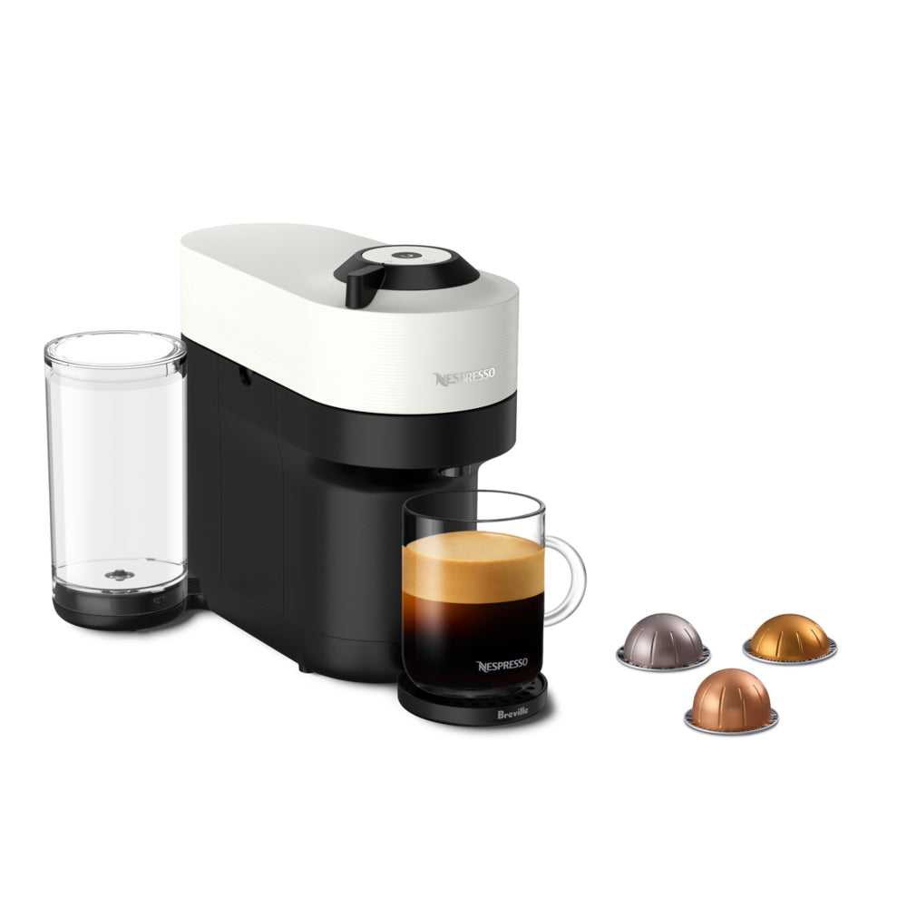 Image of Nespresso Vertuo Pop+ Coffee Pod Machine by Breville - Coconut White