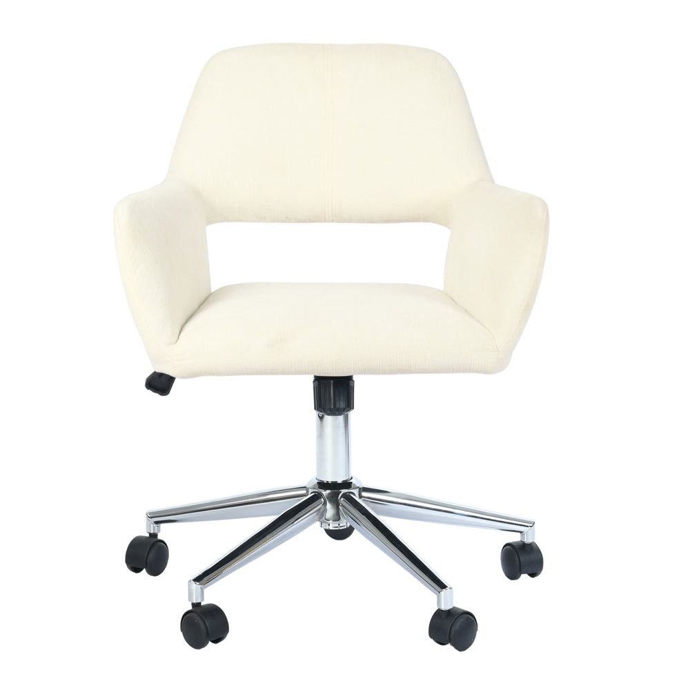 Image of FurnitureR Ross Velvet Upholstered Task Chair - Rose