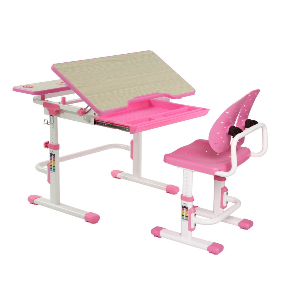 Image of TygerClaw Adjustable Height Childrens Desk with Storage - Pink