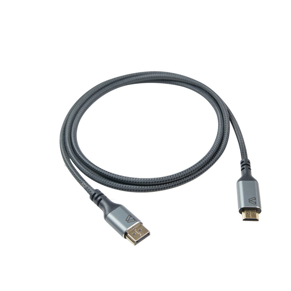 Image of BlueDiamond Pro Display Port 1.4 to HDMI 2.1 UHD 8K Cable - 10ft - Grey