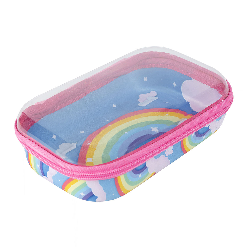 Image of Zipit Clear Top Storage Box - Rainbow