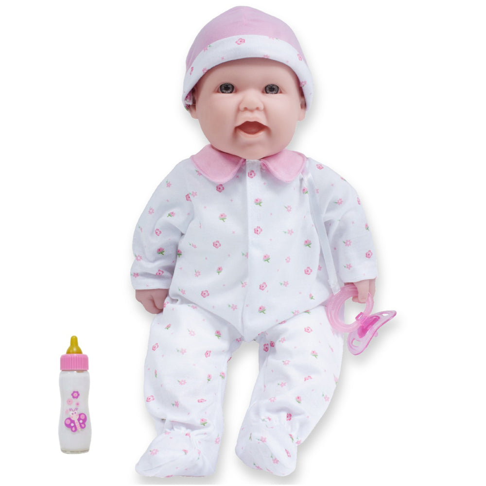 Image of JC Toys La Baby Soft 16" Baby Doll - Pink with Pacifier - Caucasian