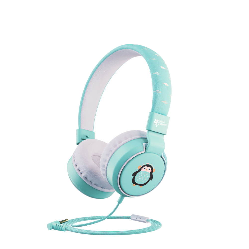 Image of Planet Buddies Penguin Kids Wired Headphones - Light Blue