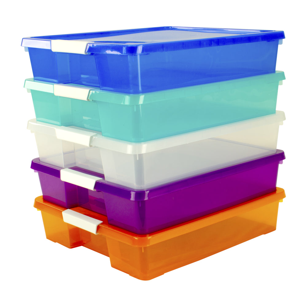Image of Storex Stack & Store Box Craft Organizer - Assorted Colors - 5 Pack