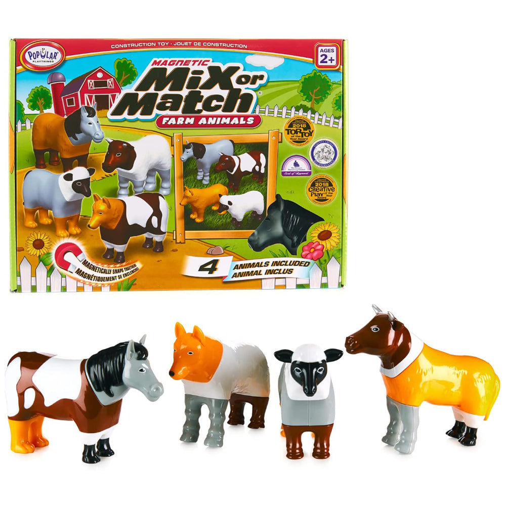Image of Popular Playthings Magnetic Mix or Match Farm Animals