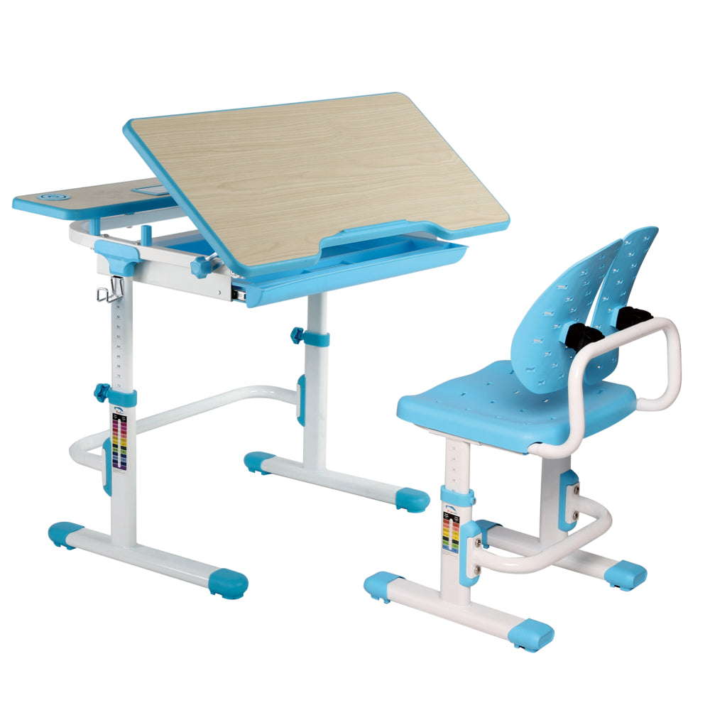 Image of TygerClaw Adjustable Height Childrens Desk with Storage - Blue