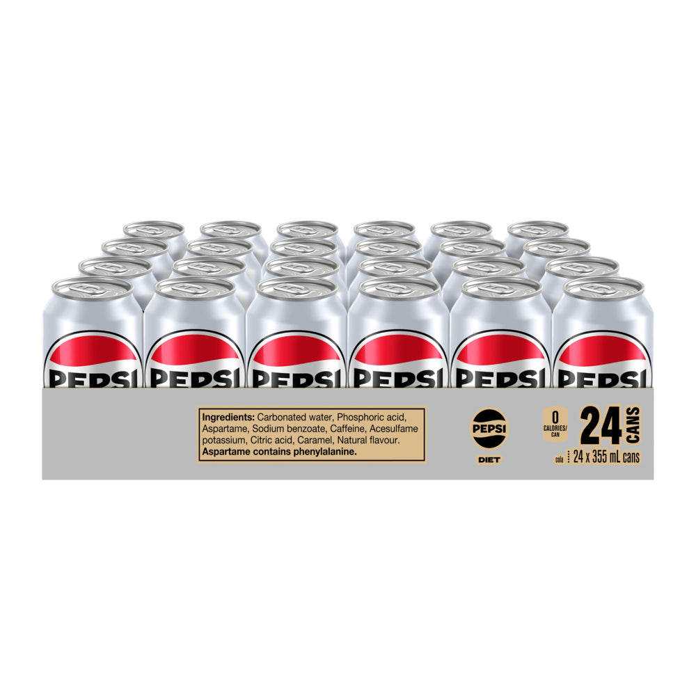Image of Diet Pepsi Cola - 355 mL Cans - 24 Pack