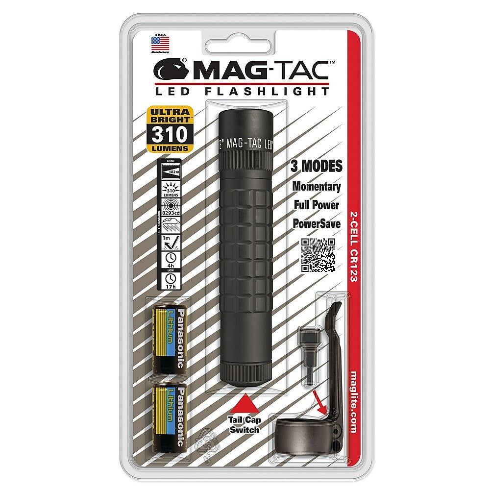Image of Maglite MAG-TAC 2-Cell LED Flashlight, Black (SG2LRE6)