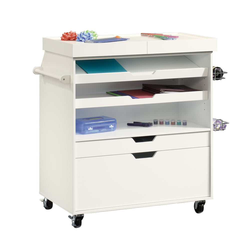 Image of Sauder Craft Pro Series Craft Cart - White