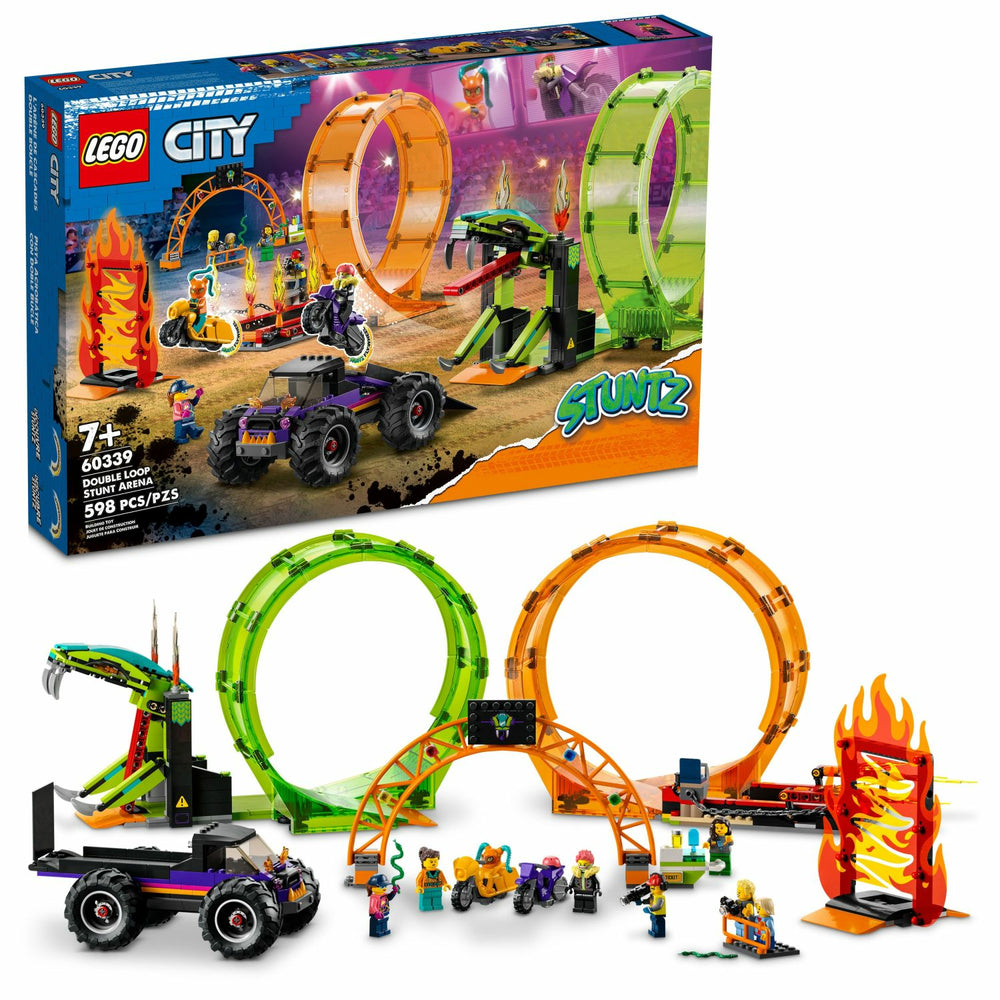 Image of LEGO City Double Loop Stunt Arena Building Kit - 598 Pieces