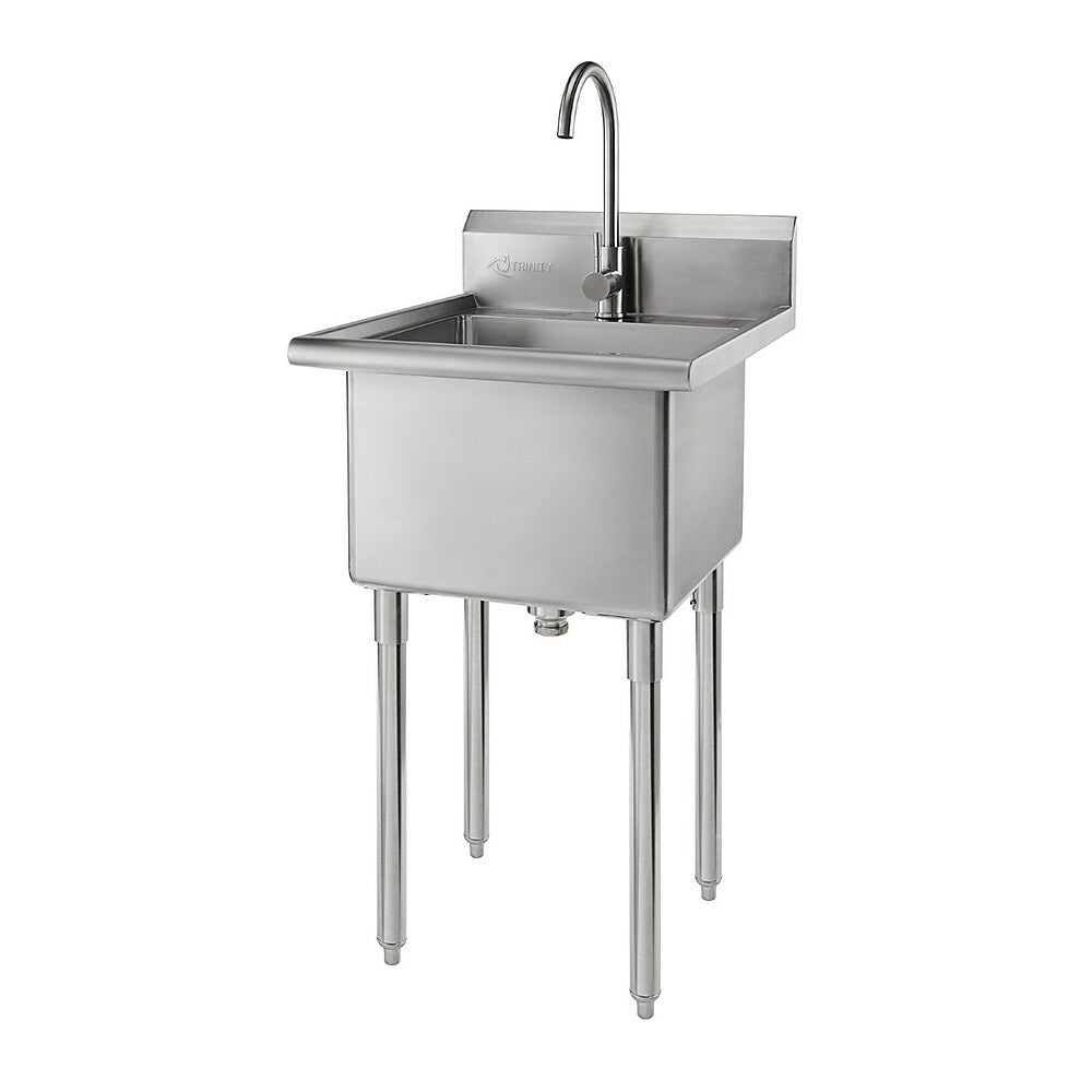 Image of TRINITY Utility Sink with Faucet, Stainless Steel (THA-0303)