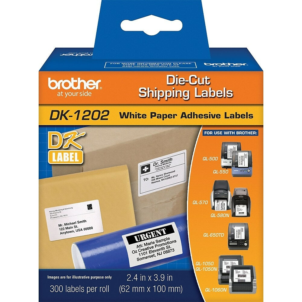 Image of Brother DK1202 Shipping Labels, 4" x 2-3/7"