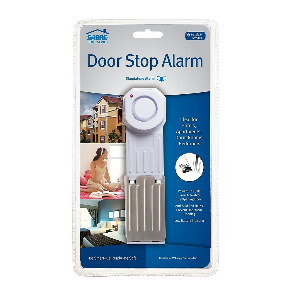 Image of Security Equipment Corp. Door Stop Alarm, 2 Pack (SBCHSDSA), White