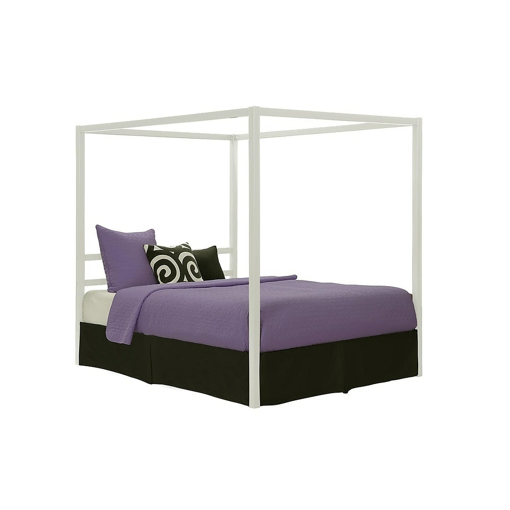 Image of DHP Modern Canopy Metal Bed - White