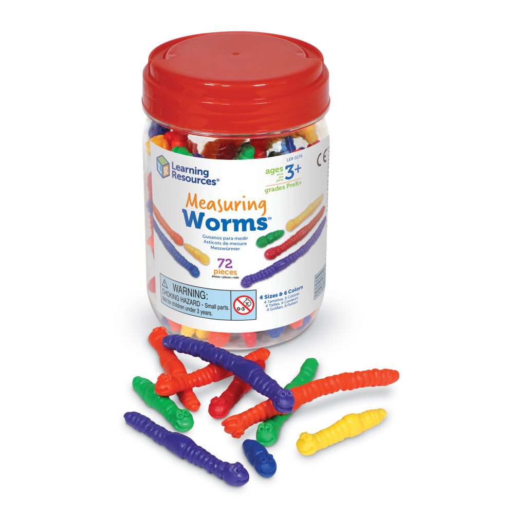 Image of Learning Resources Measuring Worms Set, Grades Prek+