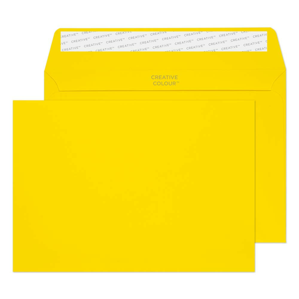 Image of Blake Creative Color Bright Yellow Invitation Envelopes - 6" W x 9" L - Banana Yellow - 25 Pack, Banana_Yellow