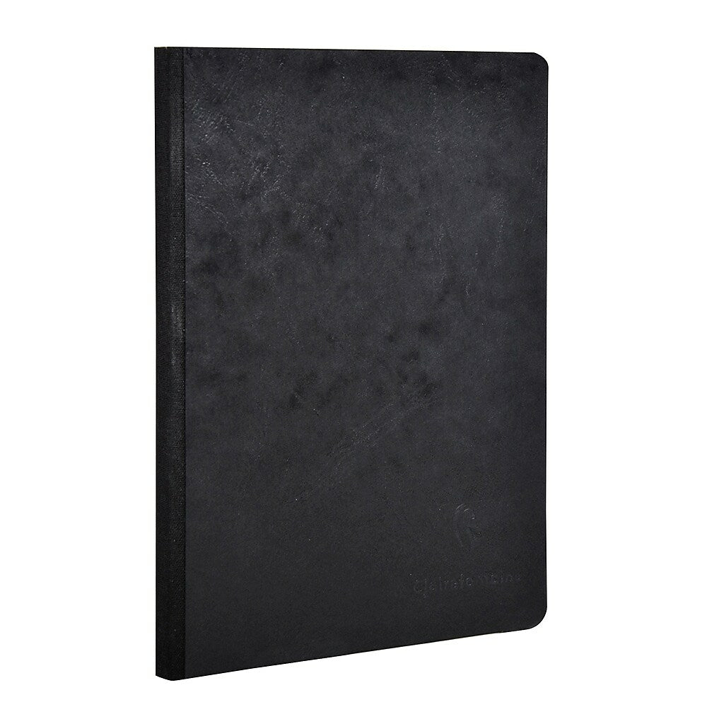 Image of Clairefontaine Age-Bag Clothbound Notebook, Graph, 5-3/4" x 8-1/4", 96 Sheets, Black