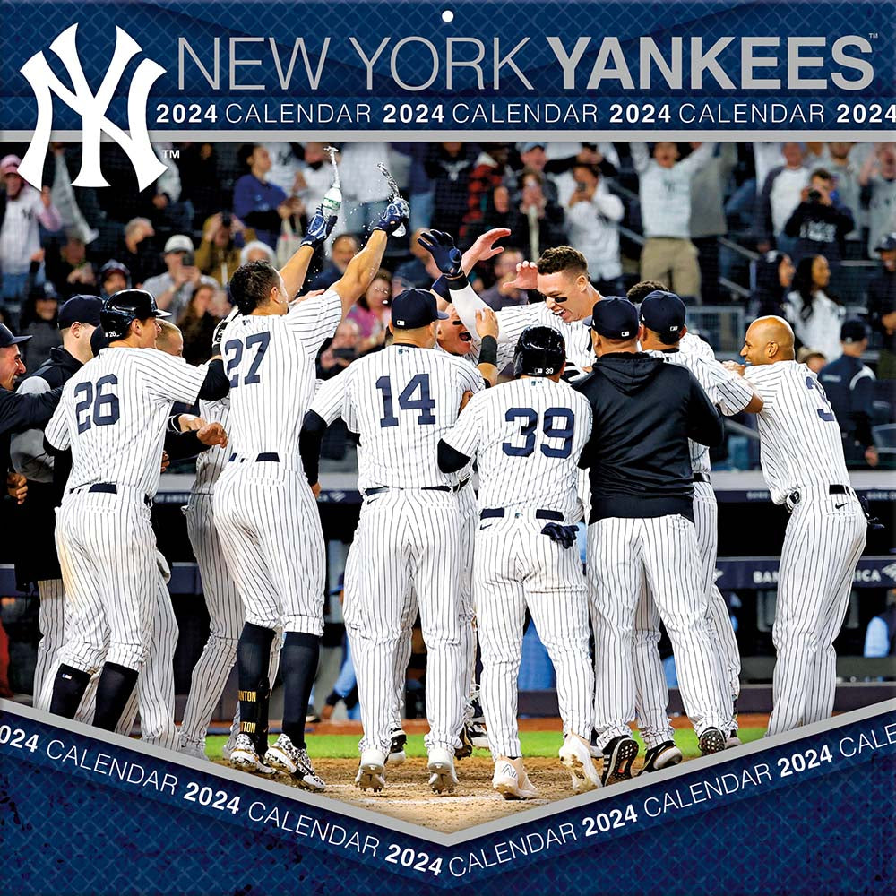 Image of Lang 2024 New York Yankees Monthly Square Wall Calendar - 12" x 12" - Assorted - English